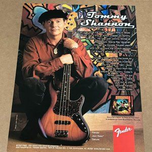 TOMMY SHANNON - Fender Guitars - Jazz Bass Deluxe - 1997 Print Ad